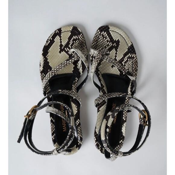 Marion Parke Natural Python Harvey Gladiator Sandals NWB - Picture 4 of 8